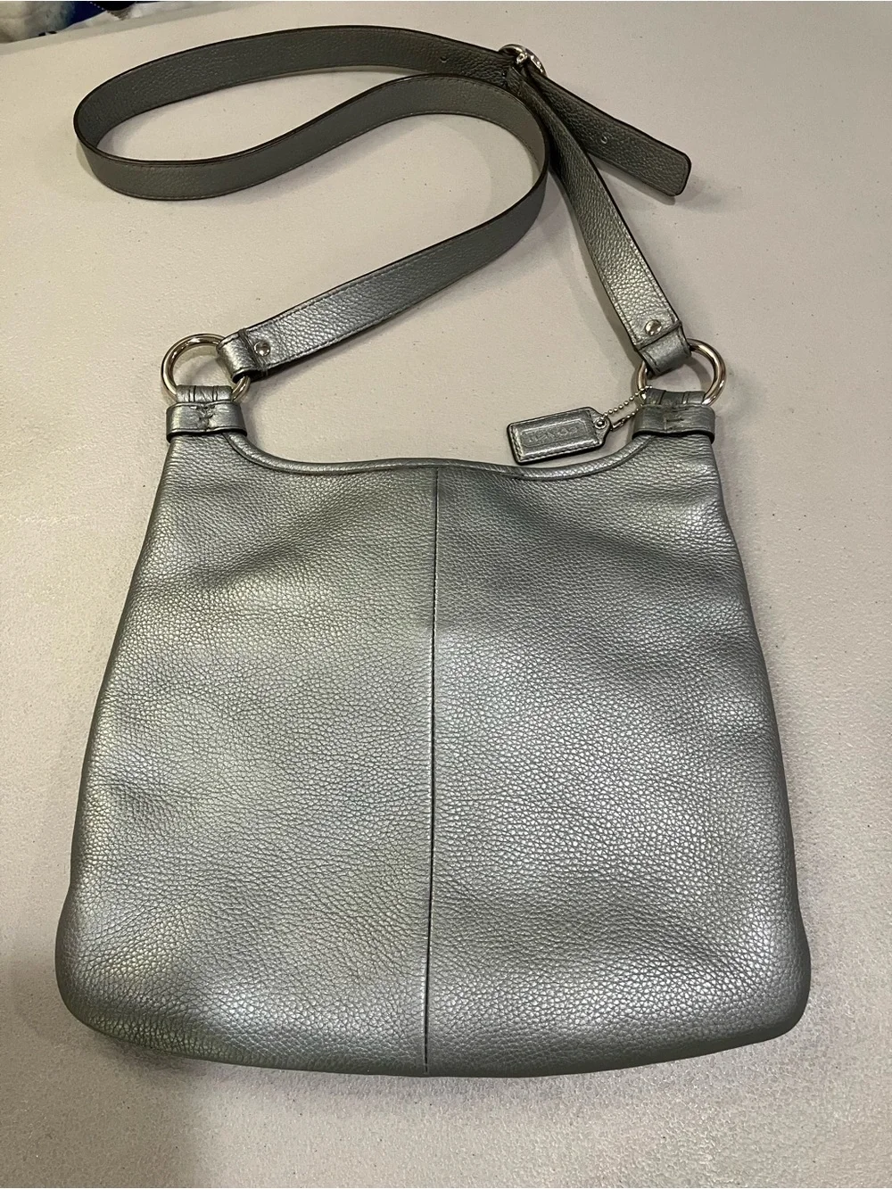 Coach Penelope Shimmer Metallic Leather Crossbody Bag #F16533
